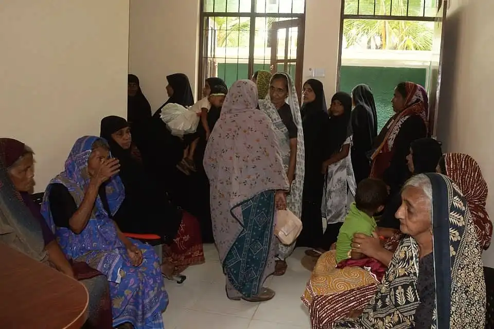 Patients lining up to be seen
