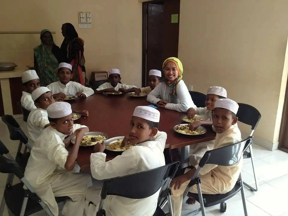 Having their lunch