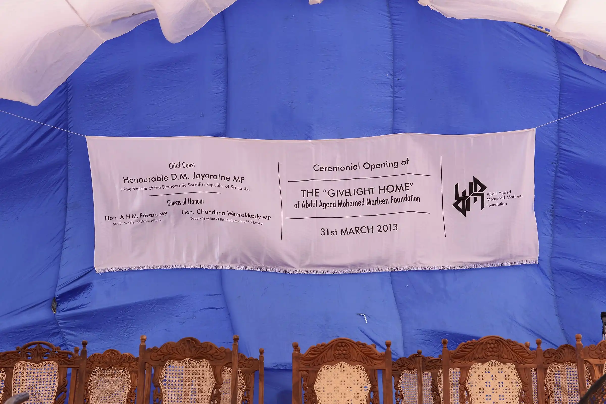 Opening ceremony of Give Light Home on 31st March 2013, photo 1