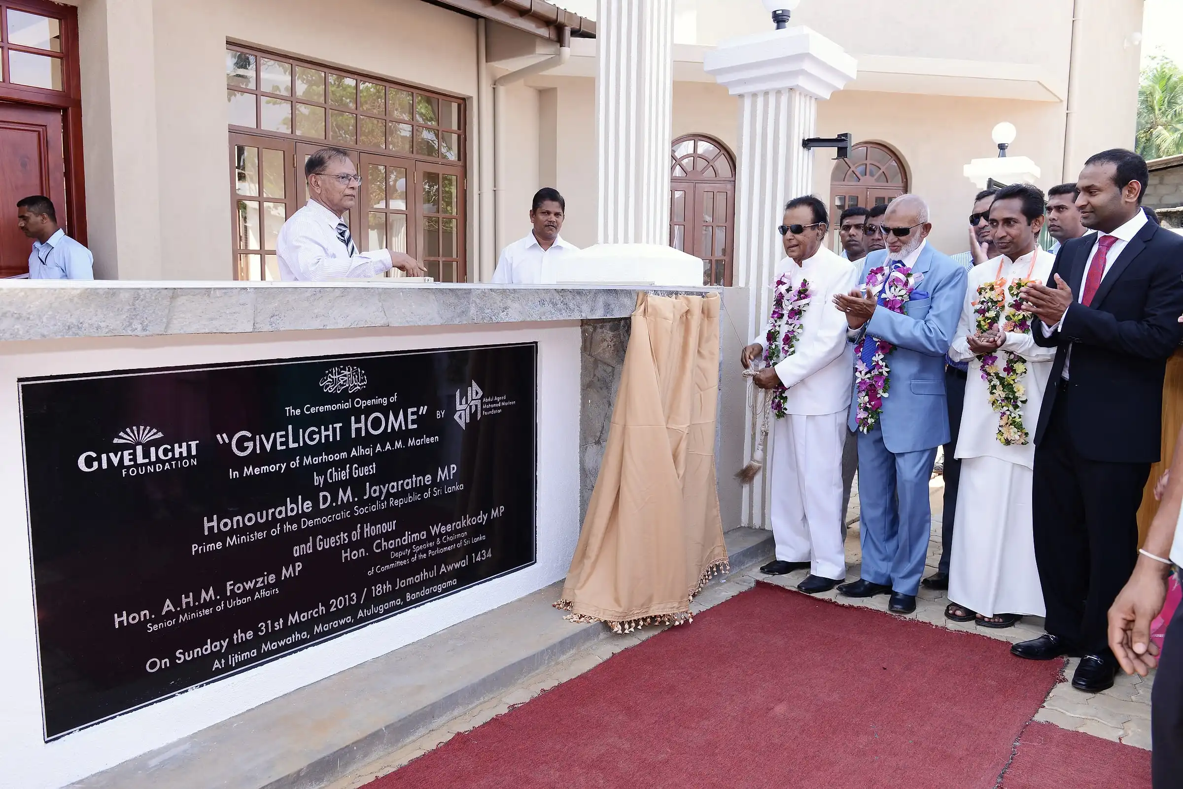 Unveiling of Plaque