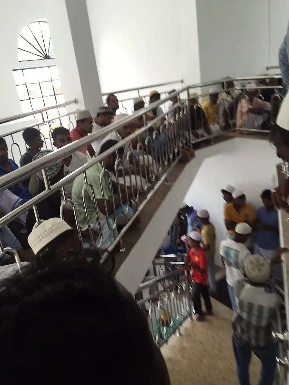 Upstairs walkways overflow