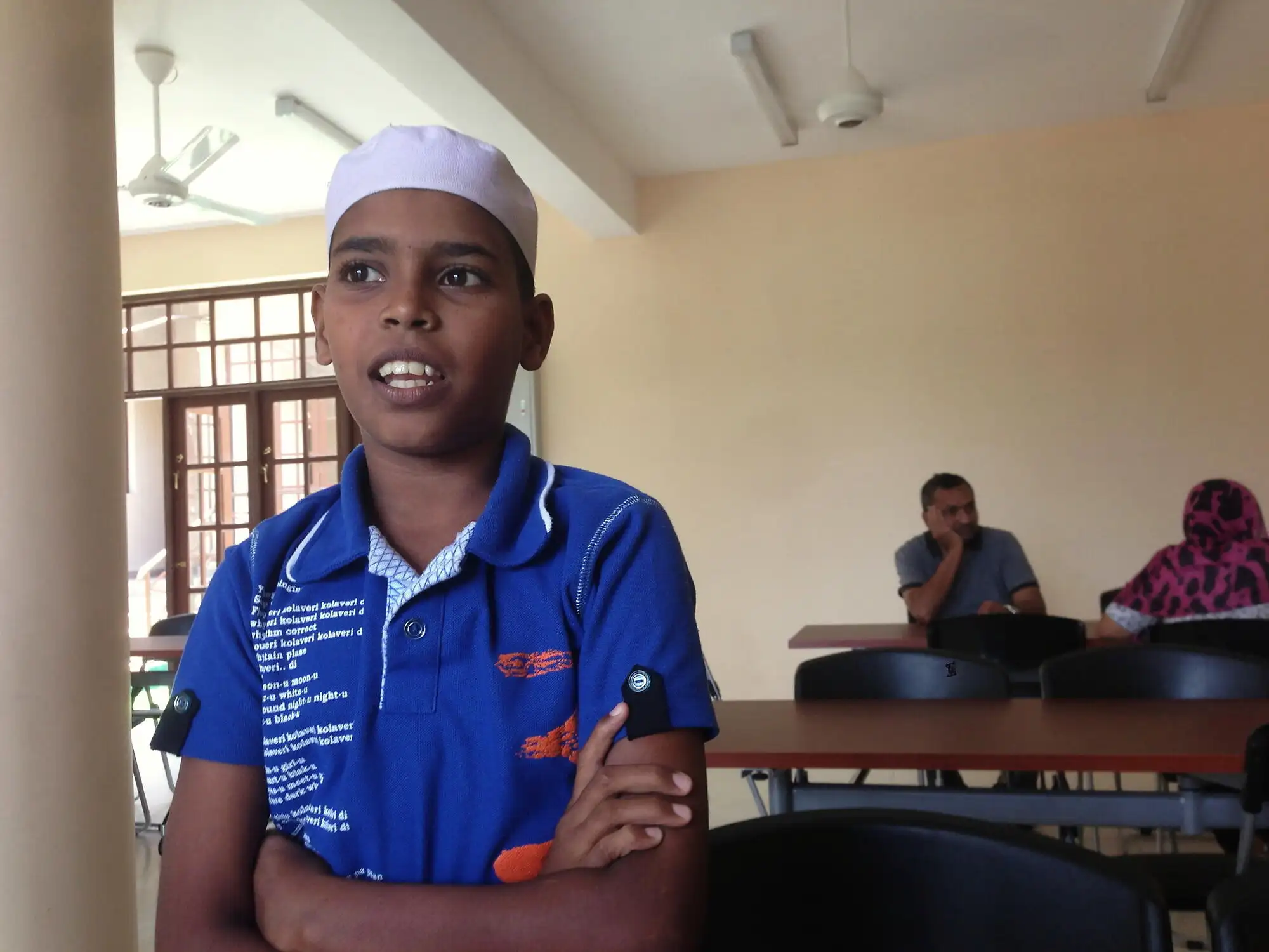 A student in the Vocational Training Center